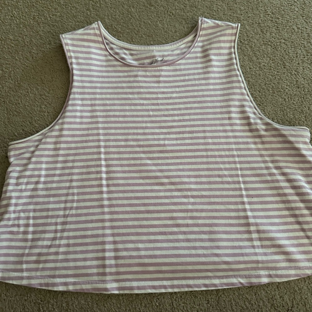 Striped cropped tank